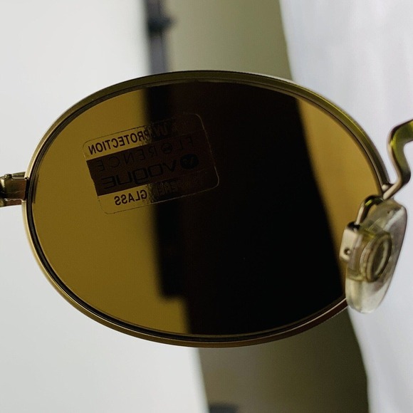 Vogue Sunglasses mod. Florence VO3095 Gold Oval Glass Lenses Tortoise Italy NOS main image 6